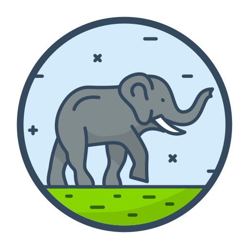 elefant Generic Outline Color icon