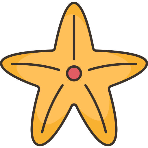 estrella de mar Amethys Design Lineal Color icono
