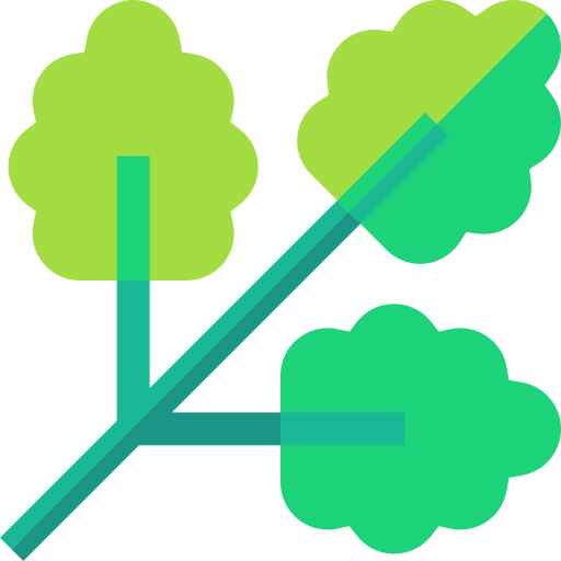 tropikalne liście Basic Straight Flat ikona