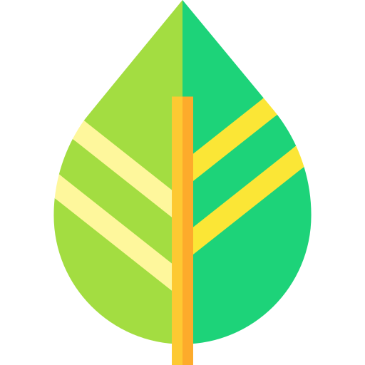 hojas tropicales Basic Straight Flat icono