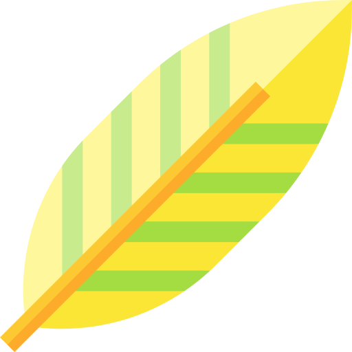 tropische bladeren Basic Straight Flat icoon