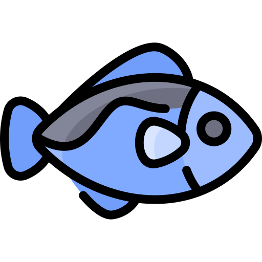 pez espiga azul Vitaliy Gorbachev Lineal Color icono