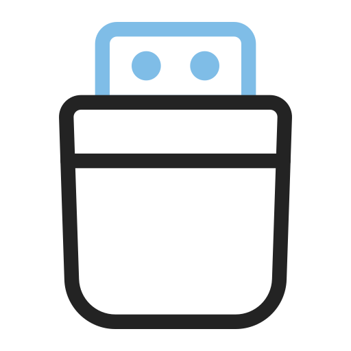 Flashdisk Generic Outline Color icon