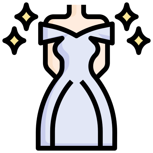 sukienka panny młodej Generic Outline Color ikona