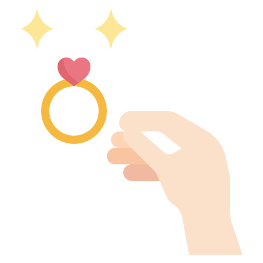 anel de noivado Generic Flat Ícone
