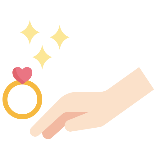 anel de noivado Generic Flat Ícone