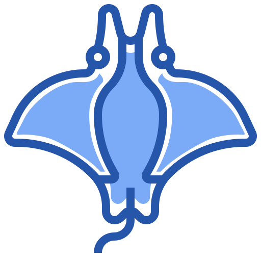 Manta ray Generic Blue icon