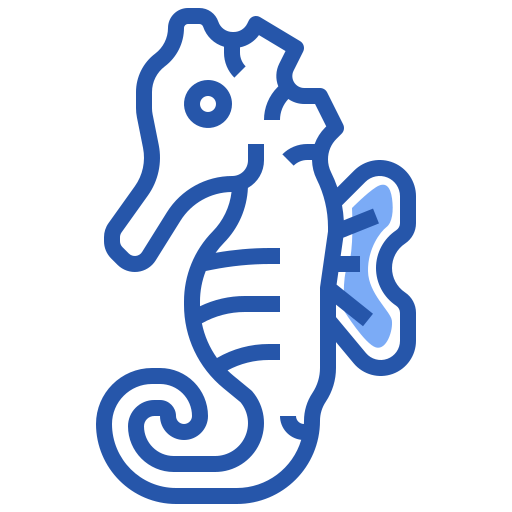 hippocampe Generic Blue Icône