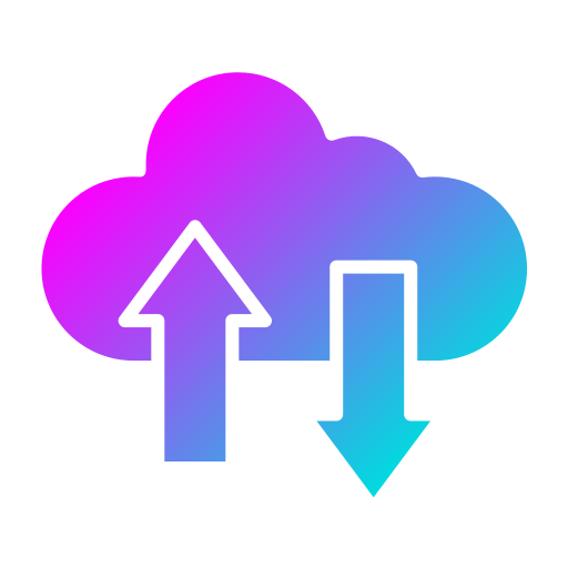 transferencia de datos Generic Flat Gradient icono