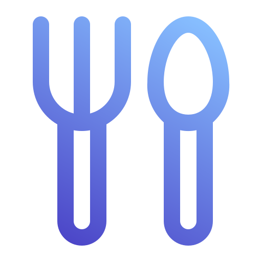 cuchara y tenedor Generic Gradient icono