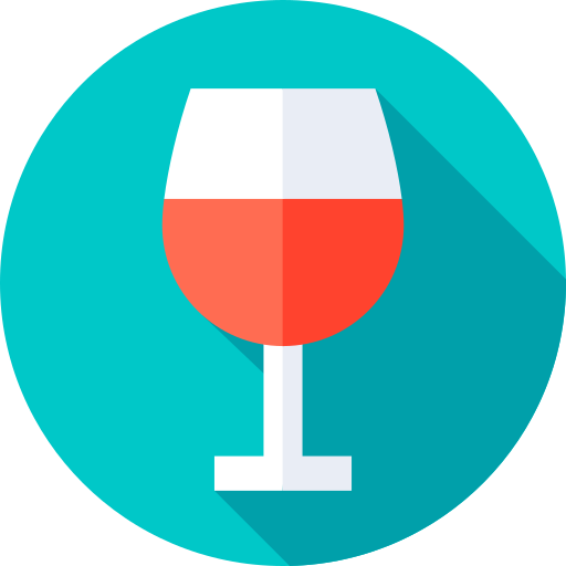 wijnglas Flat Circular Flat icoon