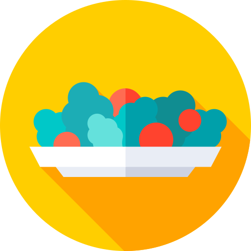 Salad Flat Circular Flat icon
