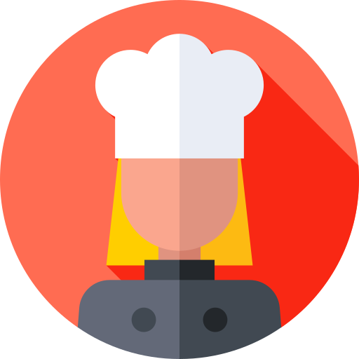 Chef Flat Circular Flat icon