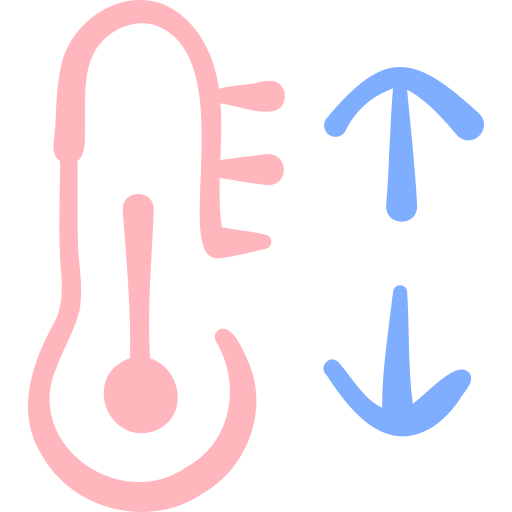 thermometer Basic Hand Drawn Color icoon