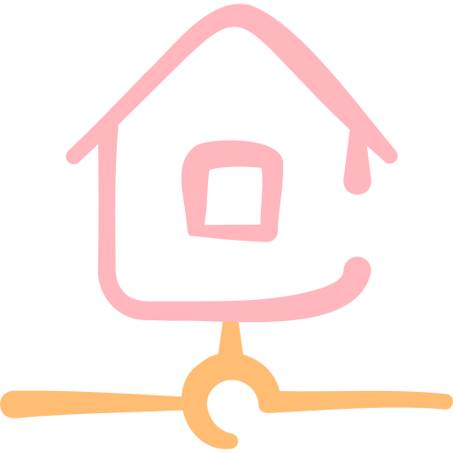 Умный дом Basic Hand Drawn Color иконка