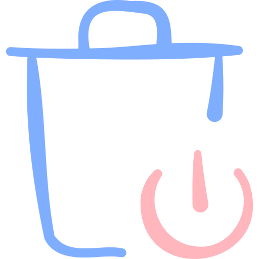 Trash can Basic Hand Drawn Color icon