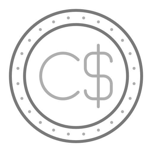 dolar canadiense Generic Grey icono