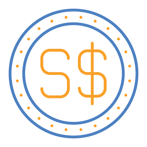 Singapore dollar Generic Outline Color icon