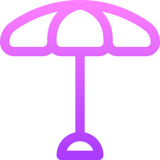 guarda-chuva Basic Gradient Lineal color Ícone