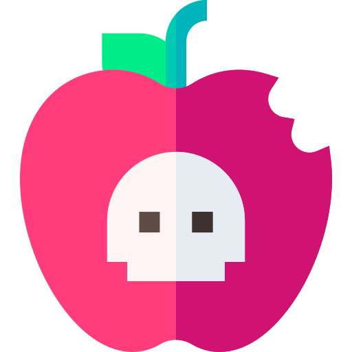 vergiftigde appel Basic Straight Flat icoon