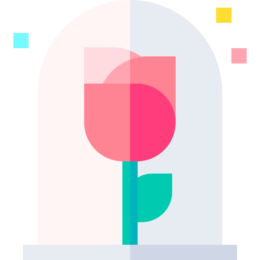Rose Basic Straight Flat icon