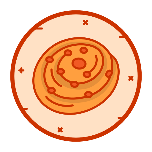 납작한 빵 Generic Outline Color icon