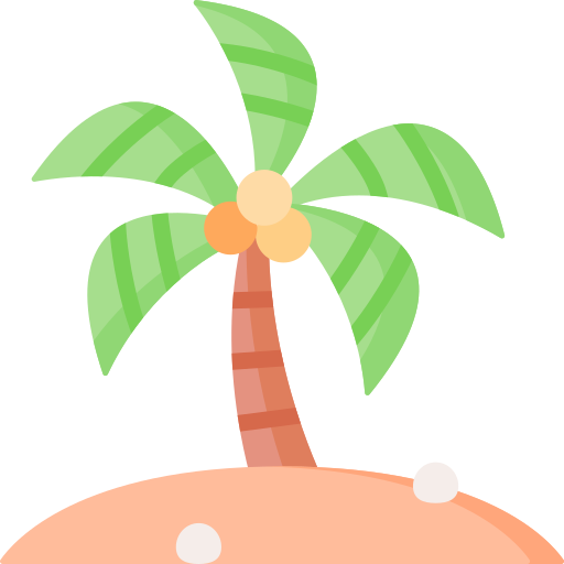 kokosnootboom Special Flat icoon