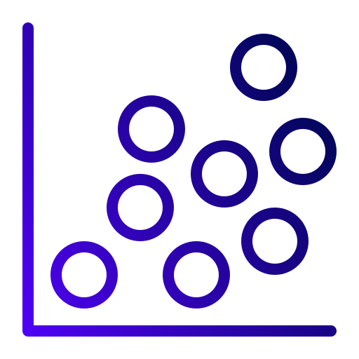 gráfico de dispersión Generic Gradient icono