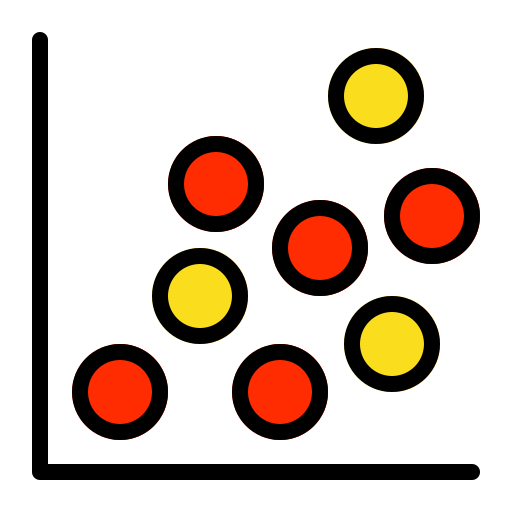 gráfico de dispersão Generic Outline Color Ícone