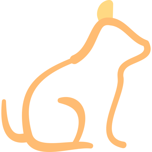 perro Basic Hand Drawn Color icono