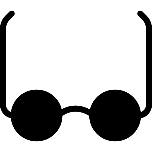occhiali da sole circolari  icona