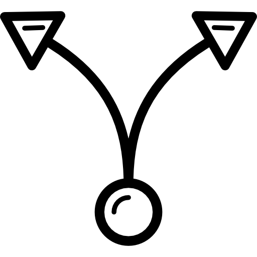 deux flèches courbes du cercle  Icône