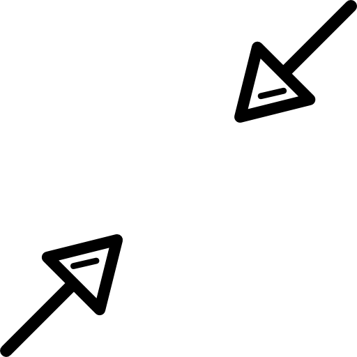collegamento di due frecce  icona