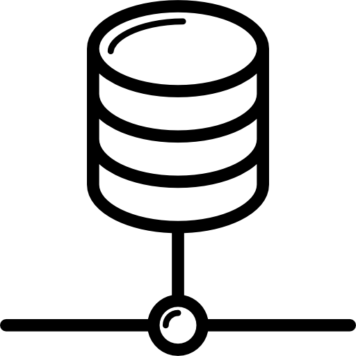 database met internetverbinding  icoon