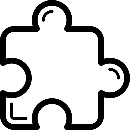 흰색 퍼즐 조각  icon