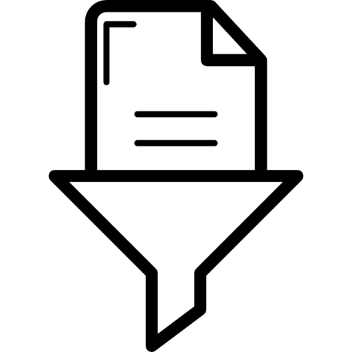 Filtering data  icon