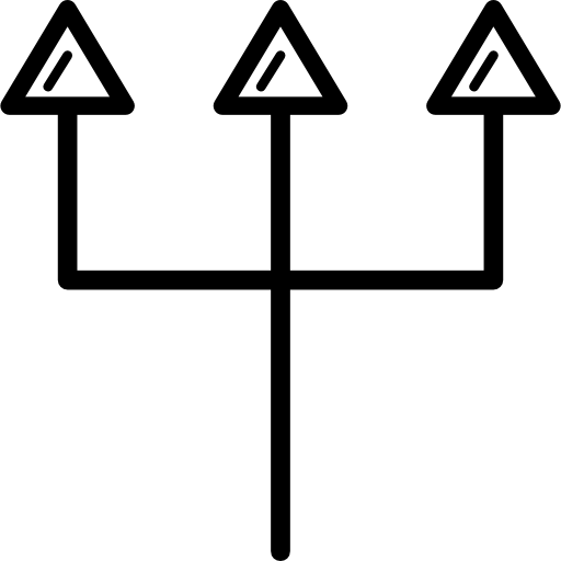drie pijlen afleiding  icoon