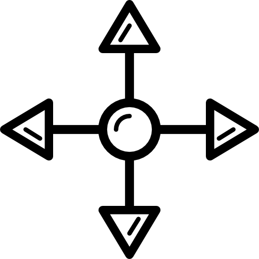 flechas de cruce de caminos  icono