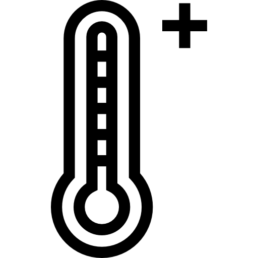 Ртутный термометр с символом плюс Special Lineal иконка