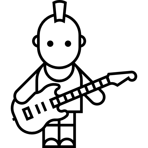 guitarrista punk  icono