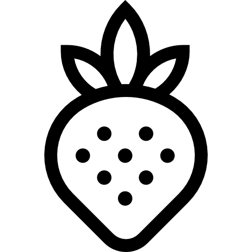 잎과 딸기 Special Lineal icon
