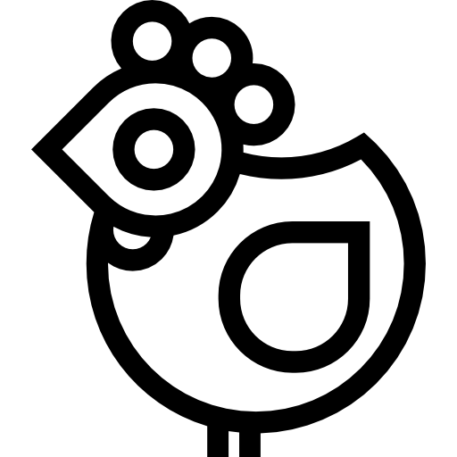 gallina rivolta a sinistra  icona