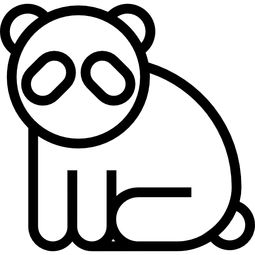 oso panda  icono