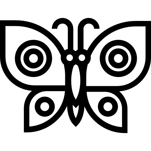 mariposa con alas  icono