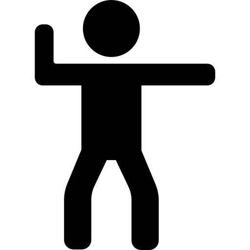Человек, делающий упражнения  иконка