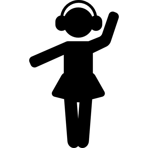 femme écoutant de la musique  Icône