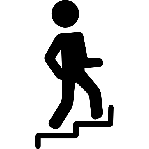 mann auf treppen  icon
