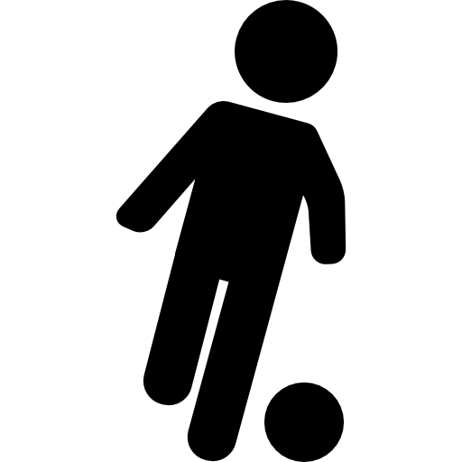 calciatore con la palla  icona