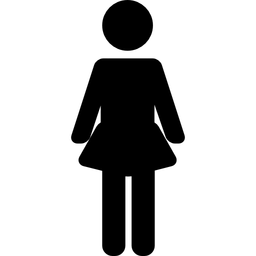 mujer de pie  icono