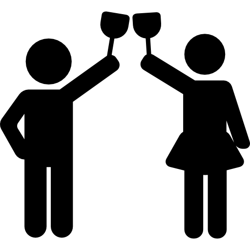 Man and Woman Cheers  icon